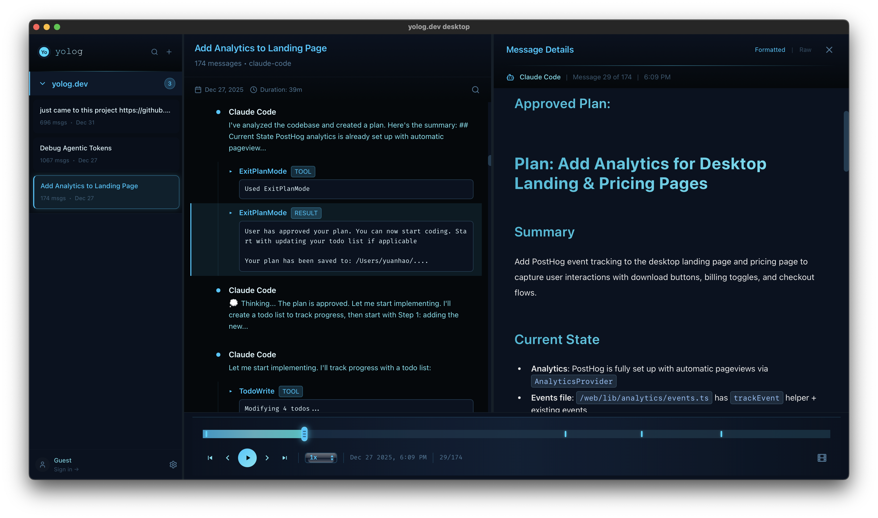 yolog.dev Desktop screenshot 4
