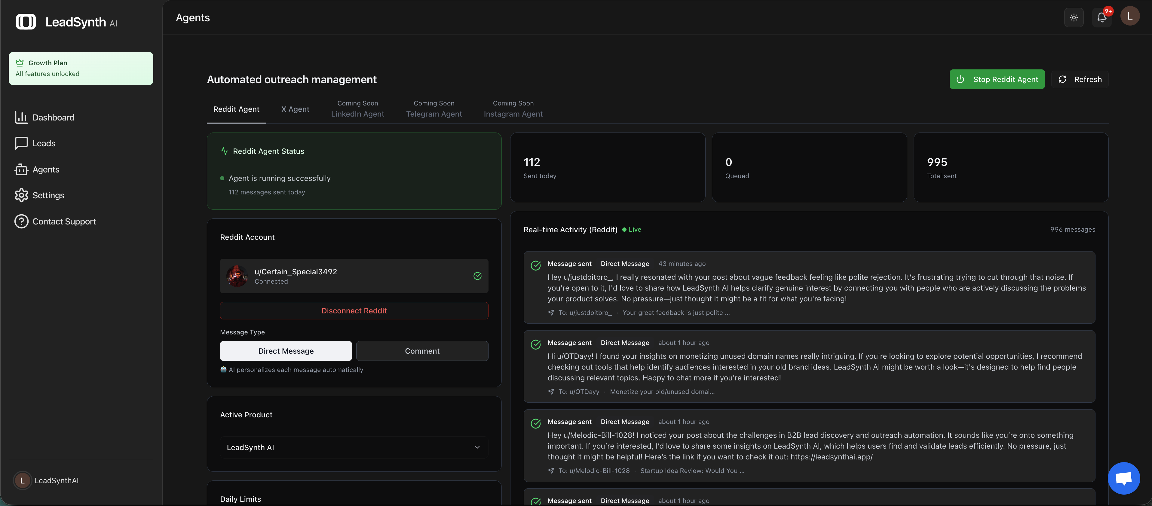LeadSynth Launch screenshot 5