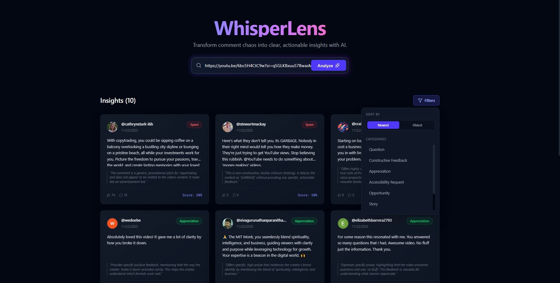 WhisperLens screenshot 2