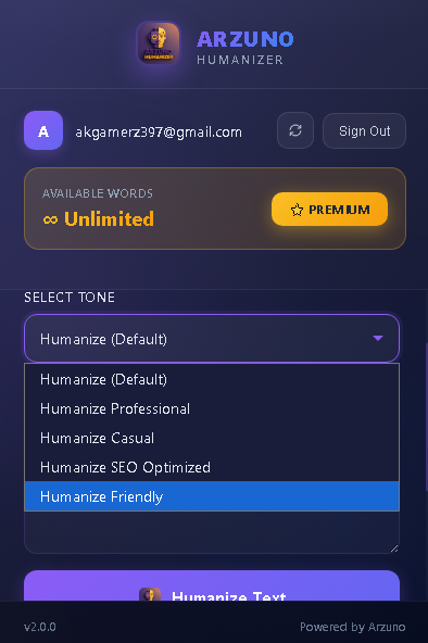Arzuno Humanizer screenshot 3