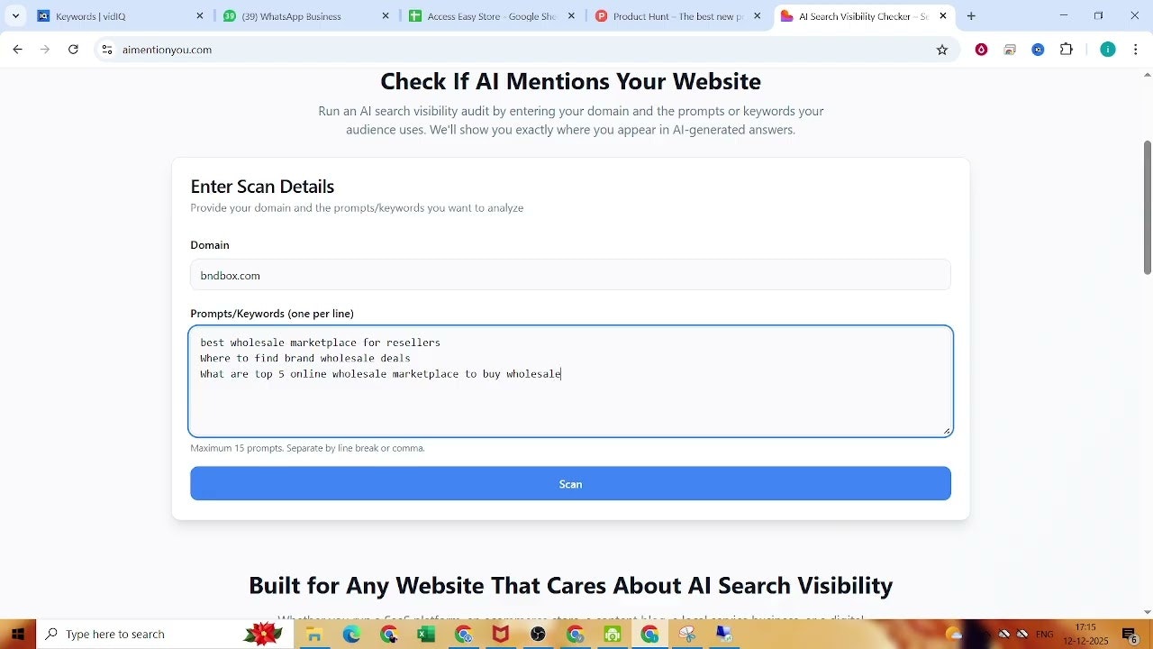 Did AI mention you? screenshot 1