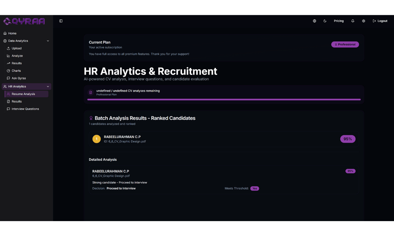 QYRAA.ai Understand Your Data Instantly screenshot 3