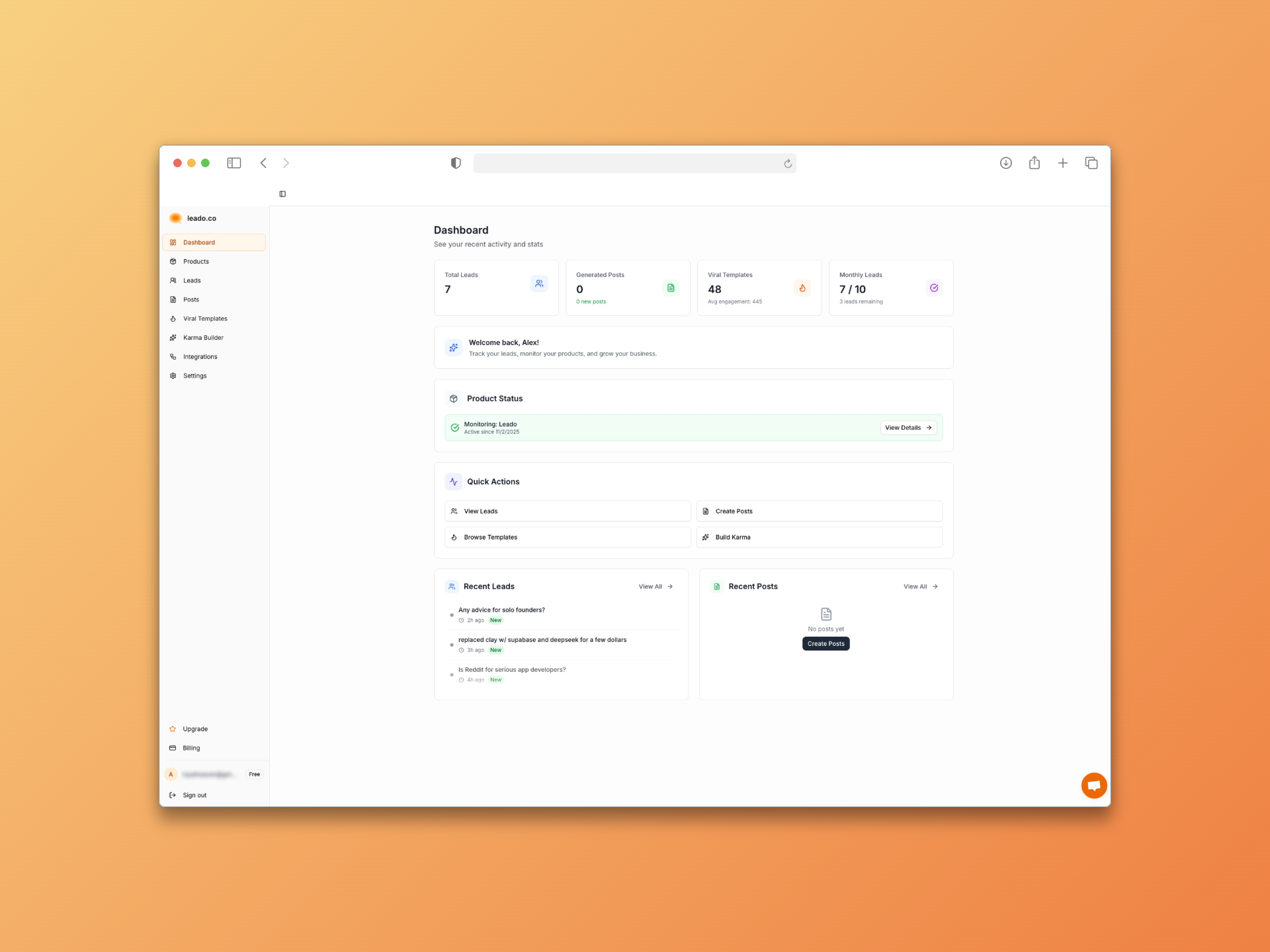 Leado.co screenshot 2
