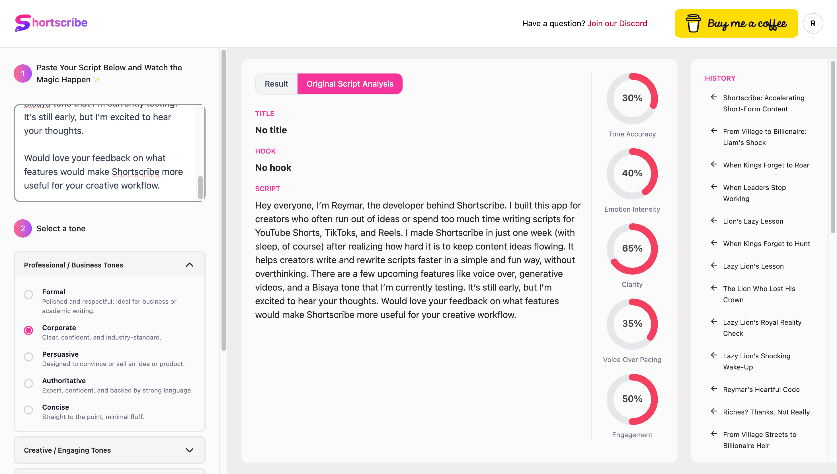 Shortscribe – Script It Easy screenshot 2