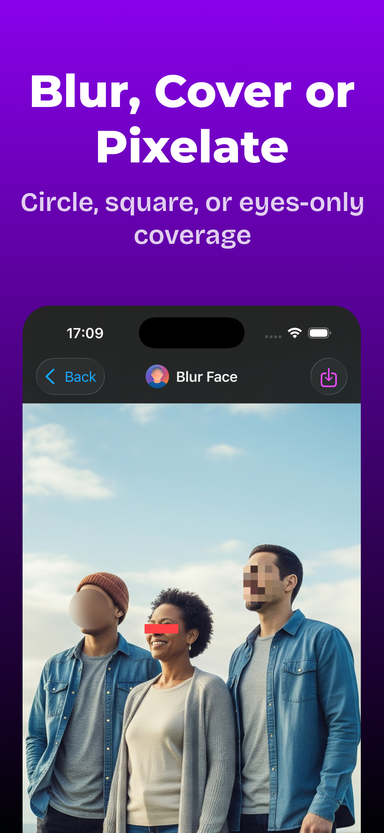 Blur Face - photo & video - iOS, Android screenshot 7