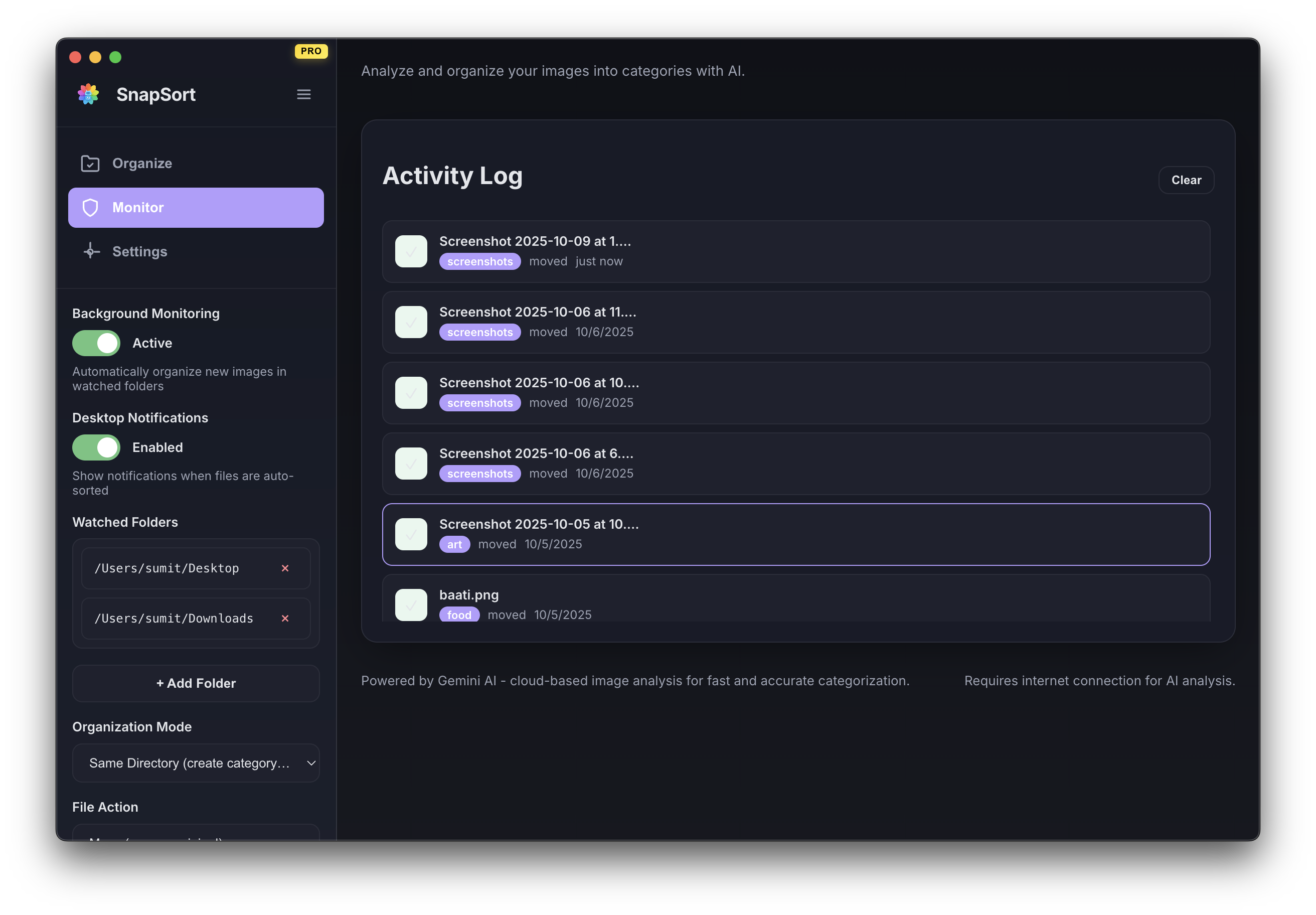 SnapSort screenshot 3