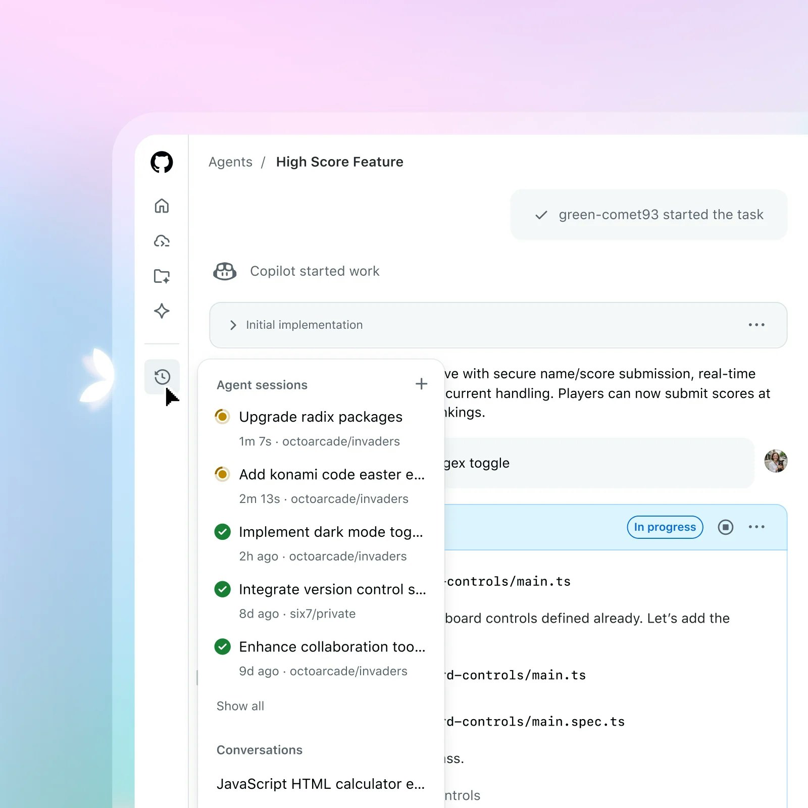 GitHub Mission Control screenshot 4