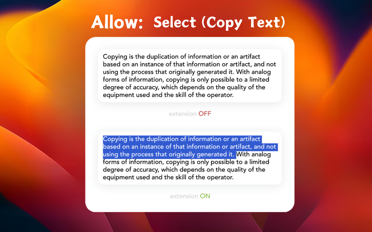 Activate Enable Right Click & Copy screenshot 1