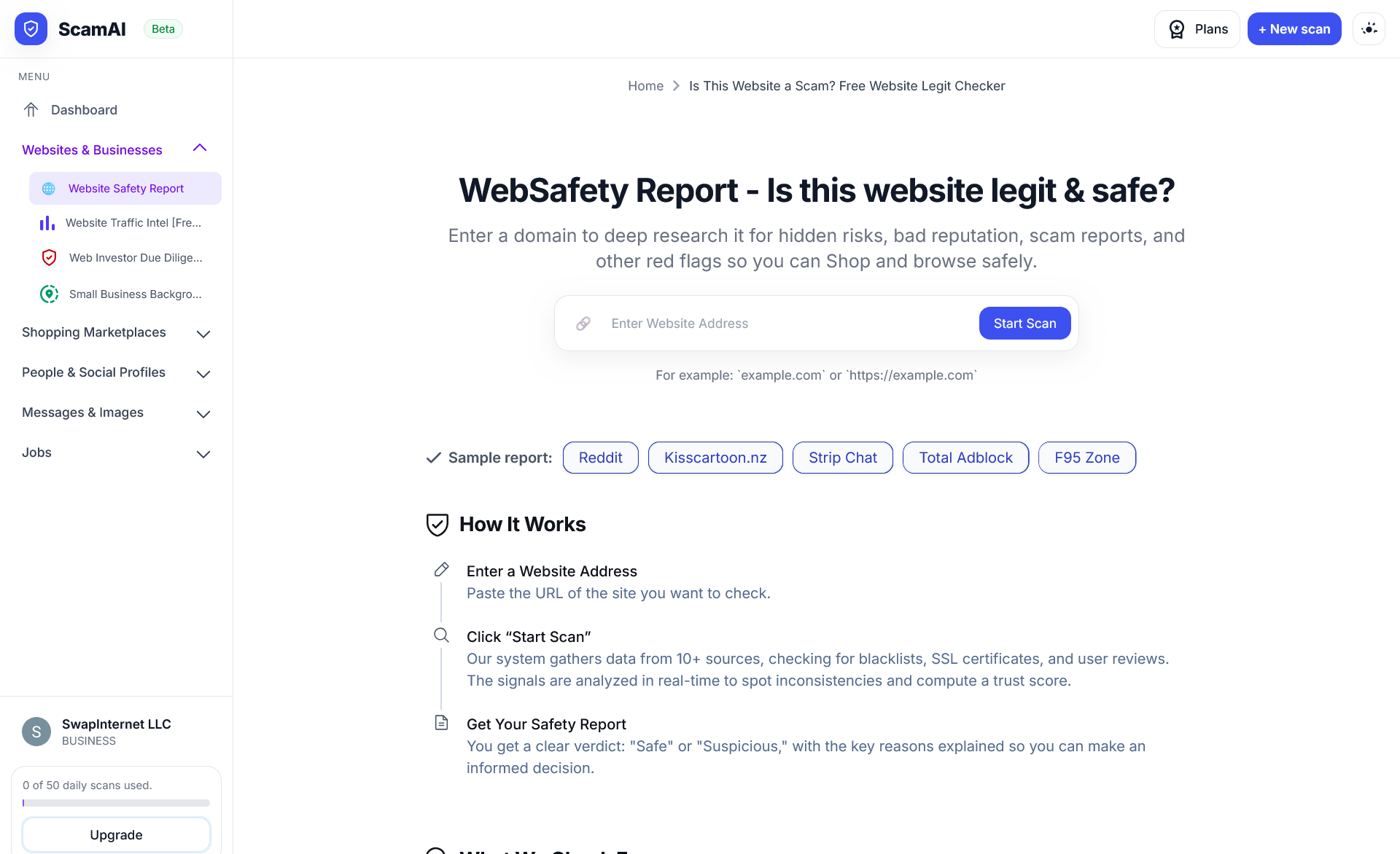 Real-time Website Safety Check by ScamAI screenshot 7