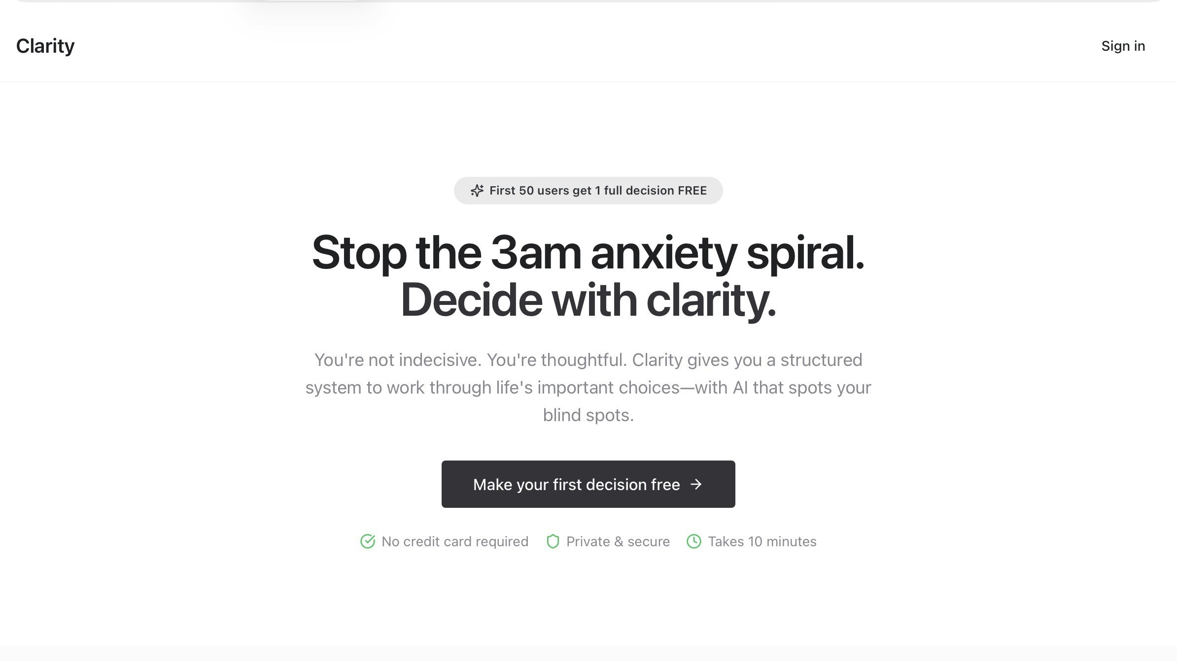 Desicion clarity