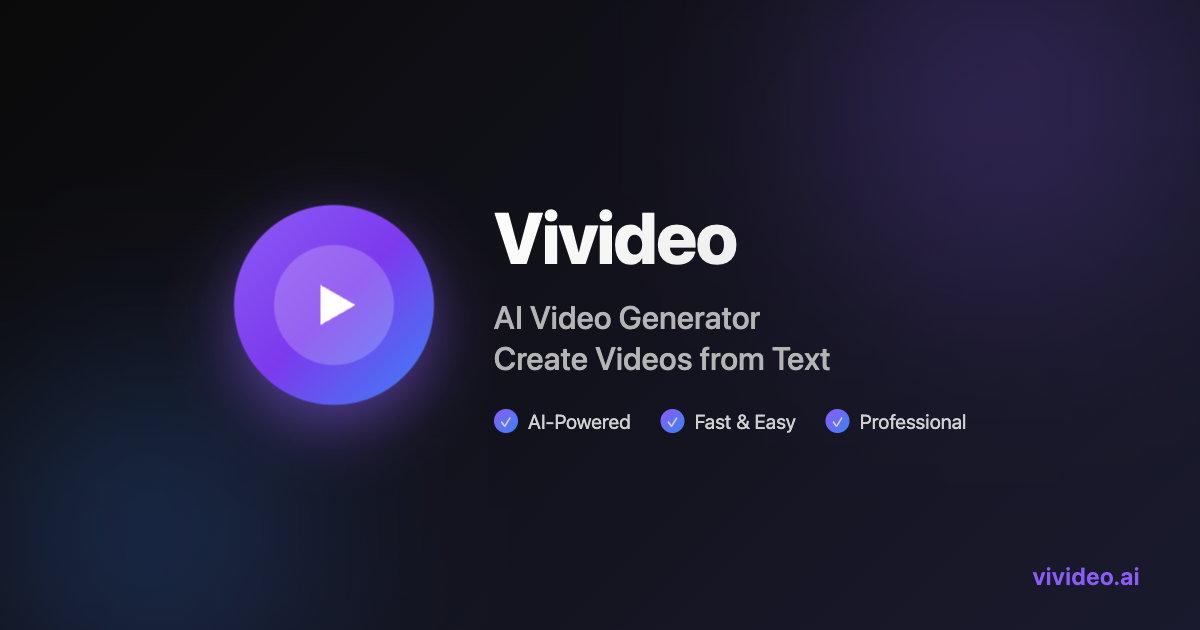 AI Vivideo Generator: Vivideo screenshot 1
