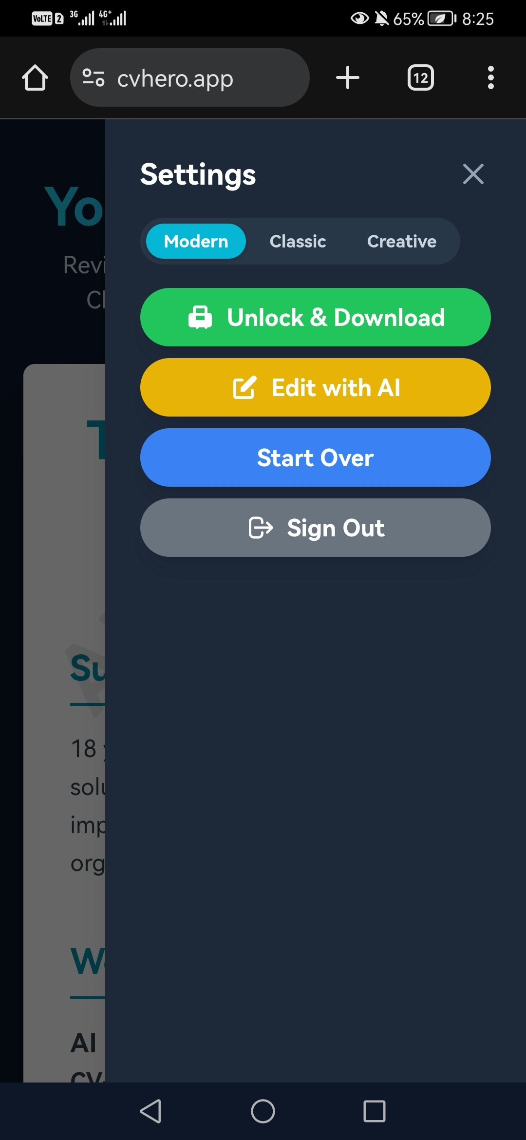 CVHERO screenshot 3