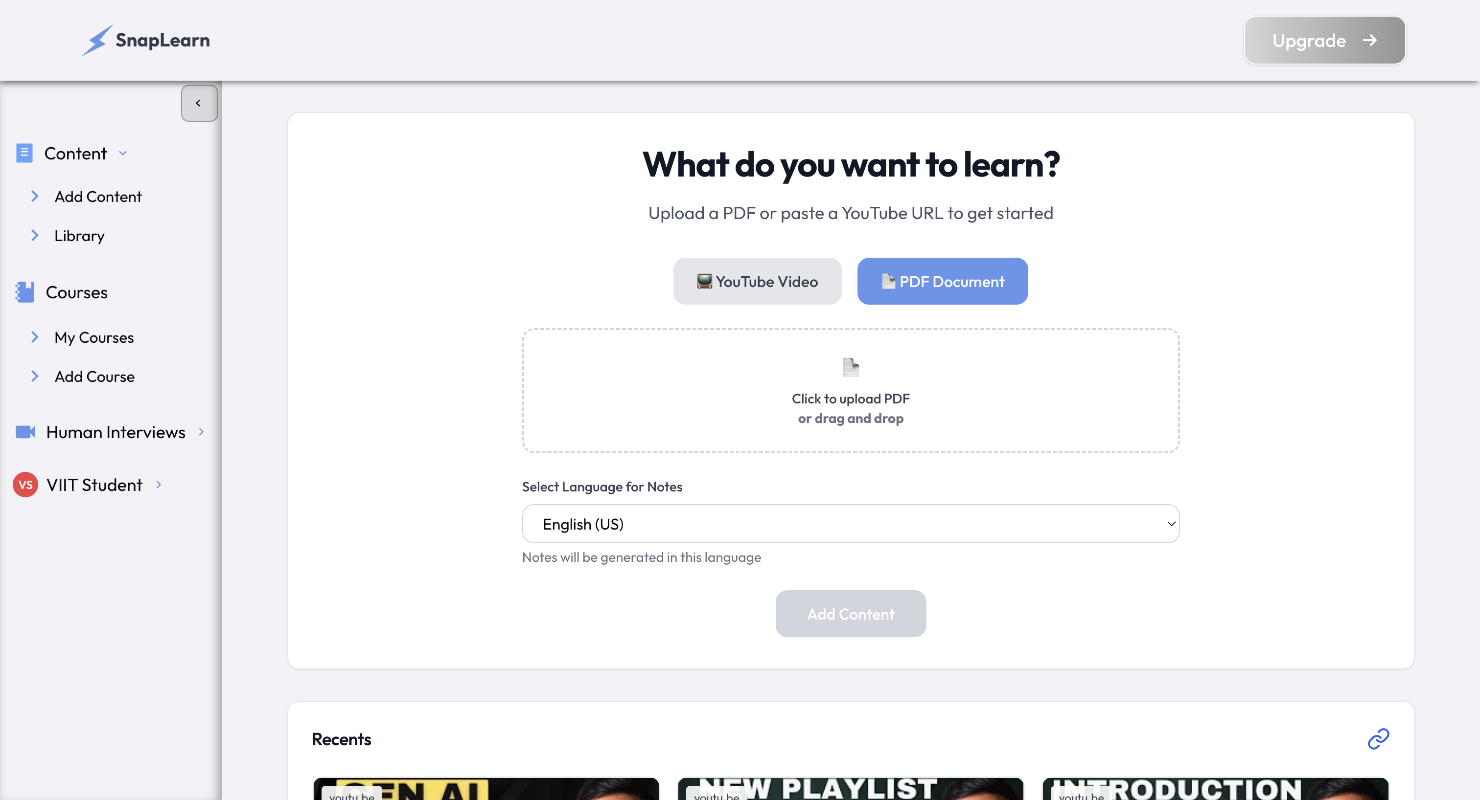 SnapLearn screenshot 1