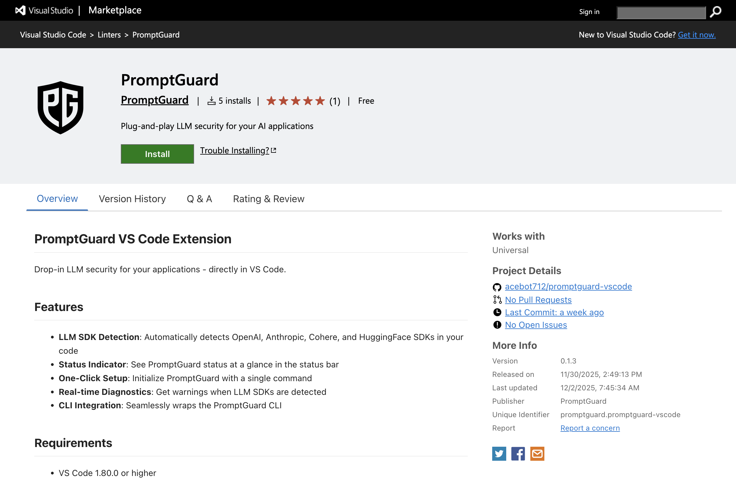 PromptGuard screenshot 7