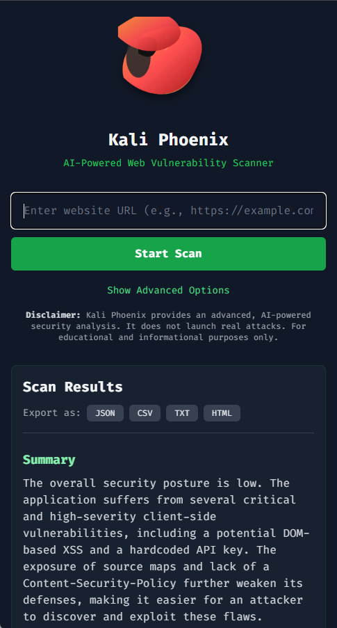 Kali Phoenix screenshot 1