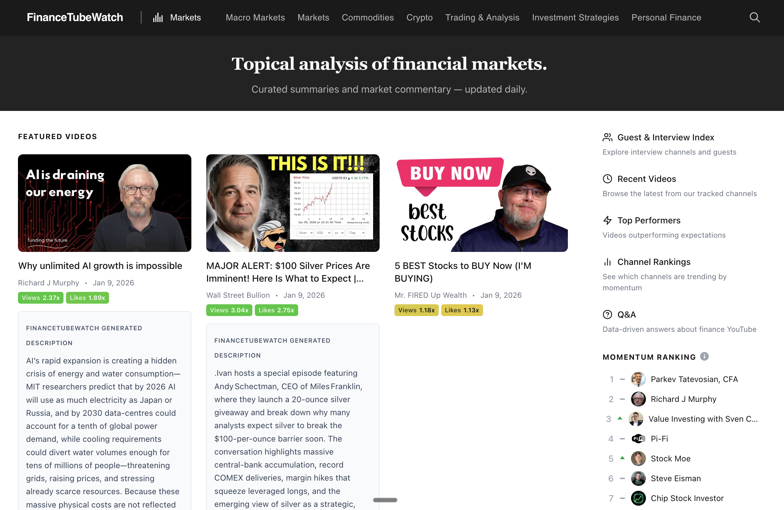 FinanceTubeWatch screenshot 2