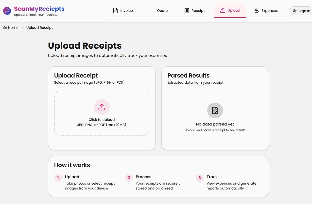 Receipt Scanner Online screenshot 3