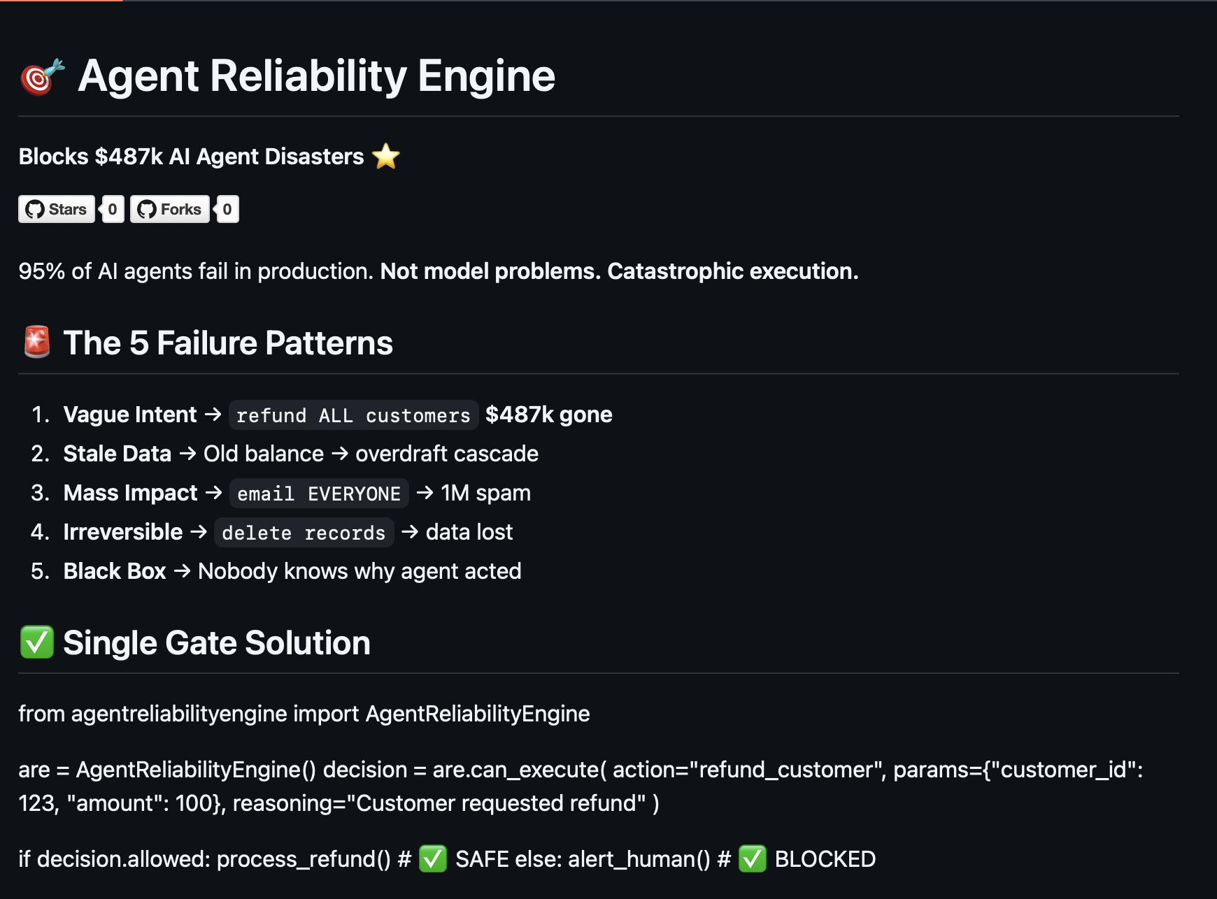 Agent Reliability Engine screenshot 1