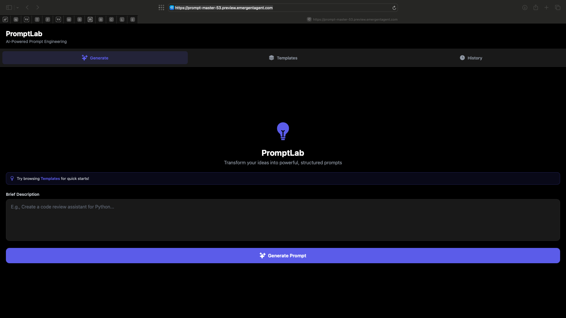 Promptlab screenshot 1