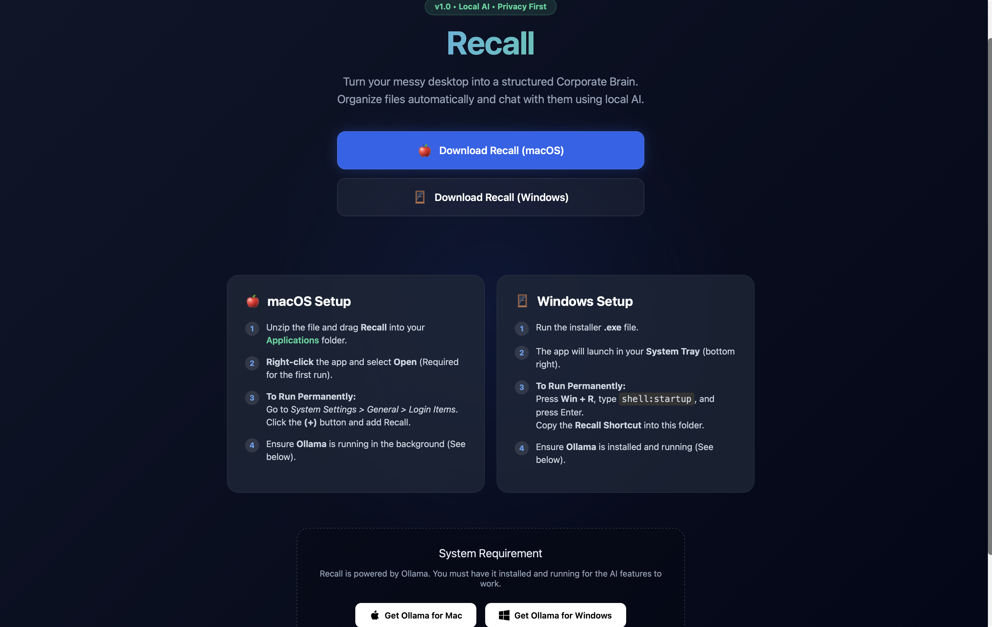 Recall Local screenshot 2