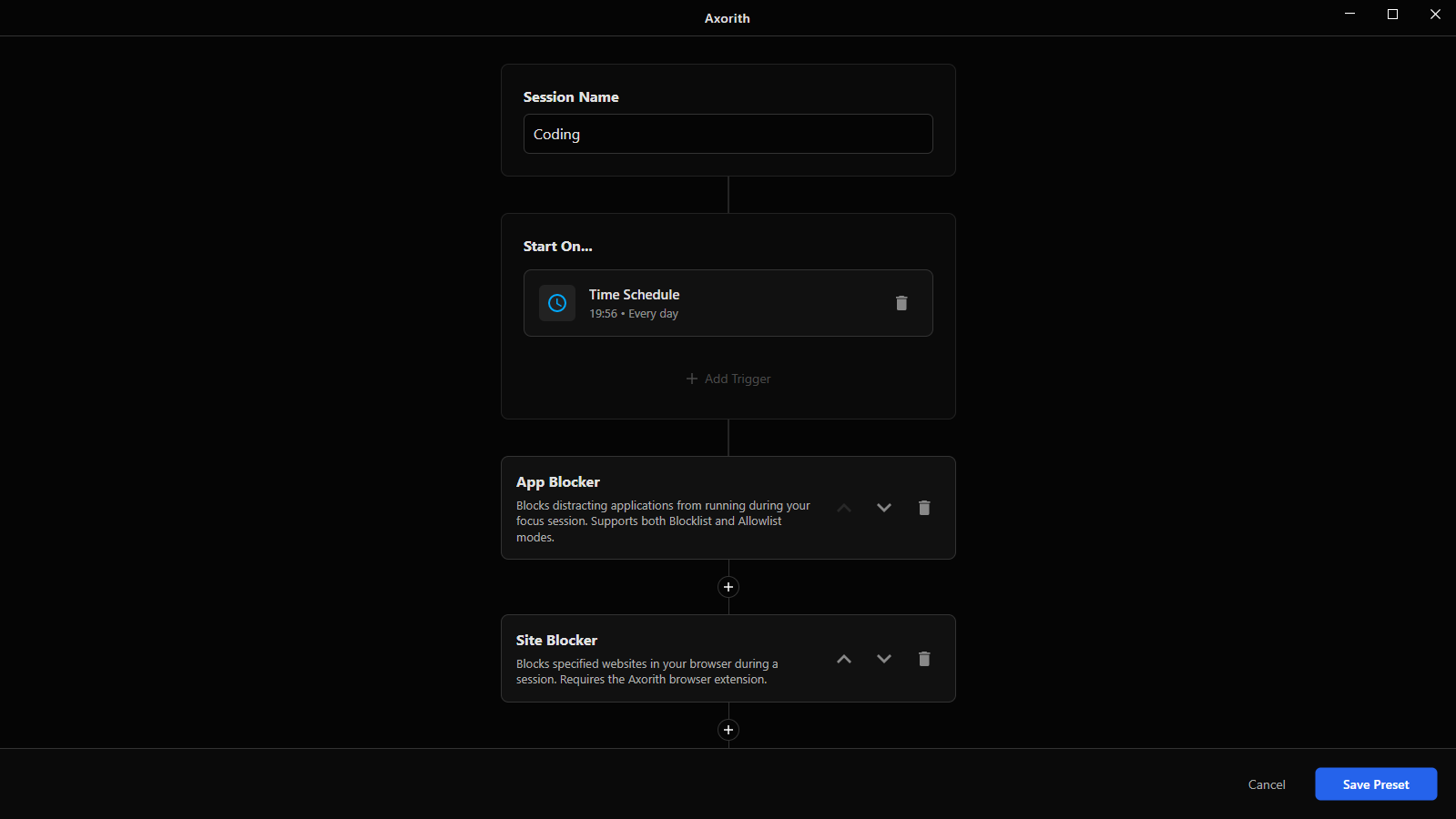 Axorith screenshot 1