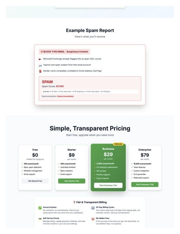 SpamScore LLC screenshot 3