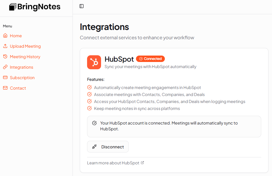 BringNotes screenshot 2