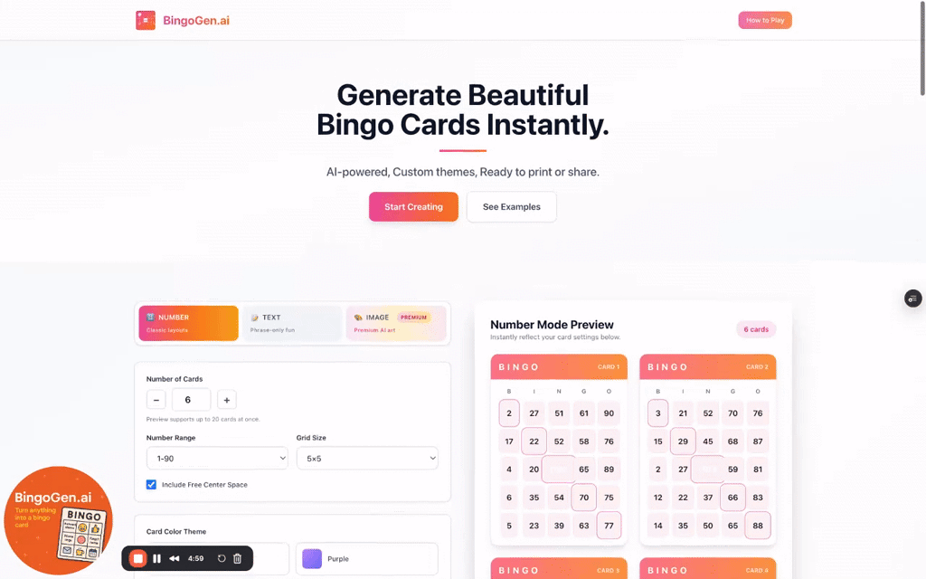 BingoGen.ai screenshot 4