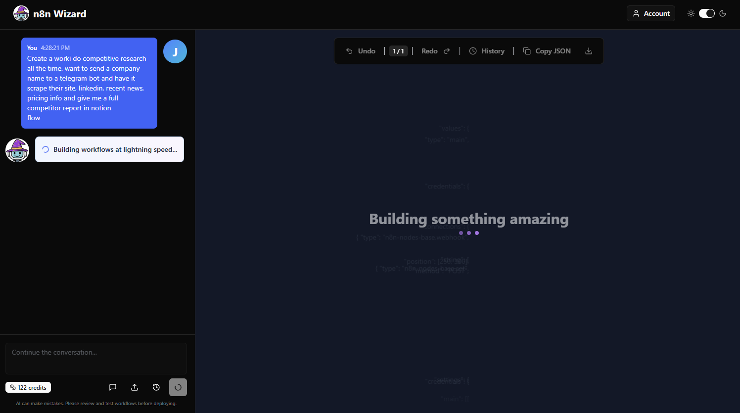 n8n Wizard - vibe code your workflows screenshot 5