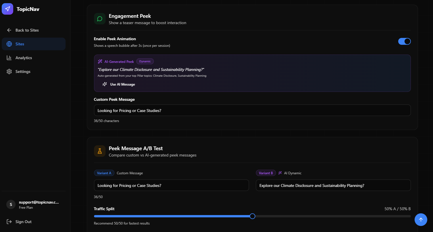 TopicNav screenshot 2