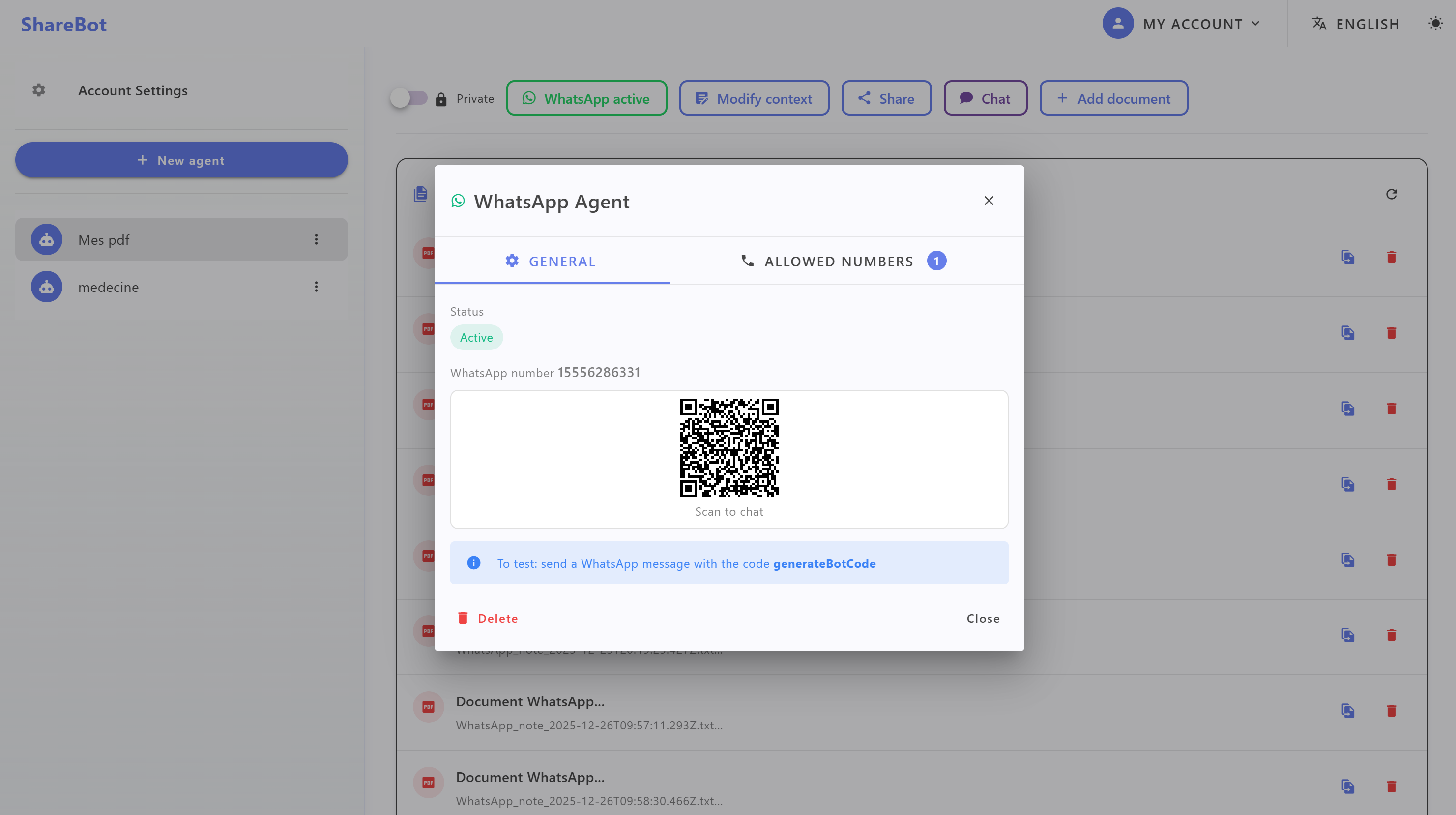 Sharebot screenshot 3