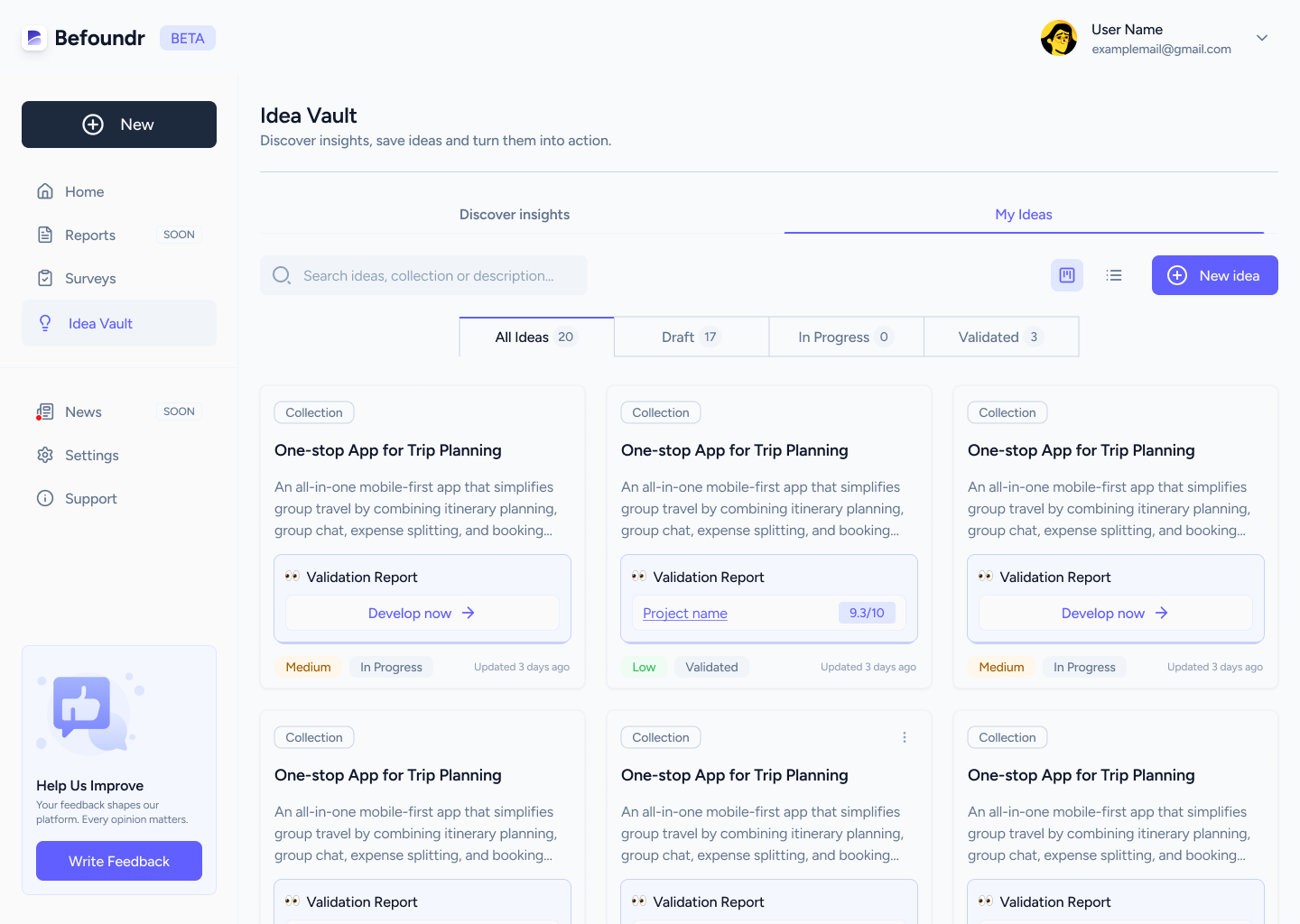 Befoundr screenshot 4