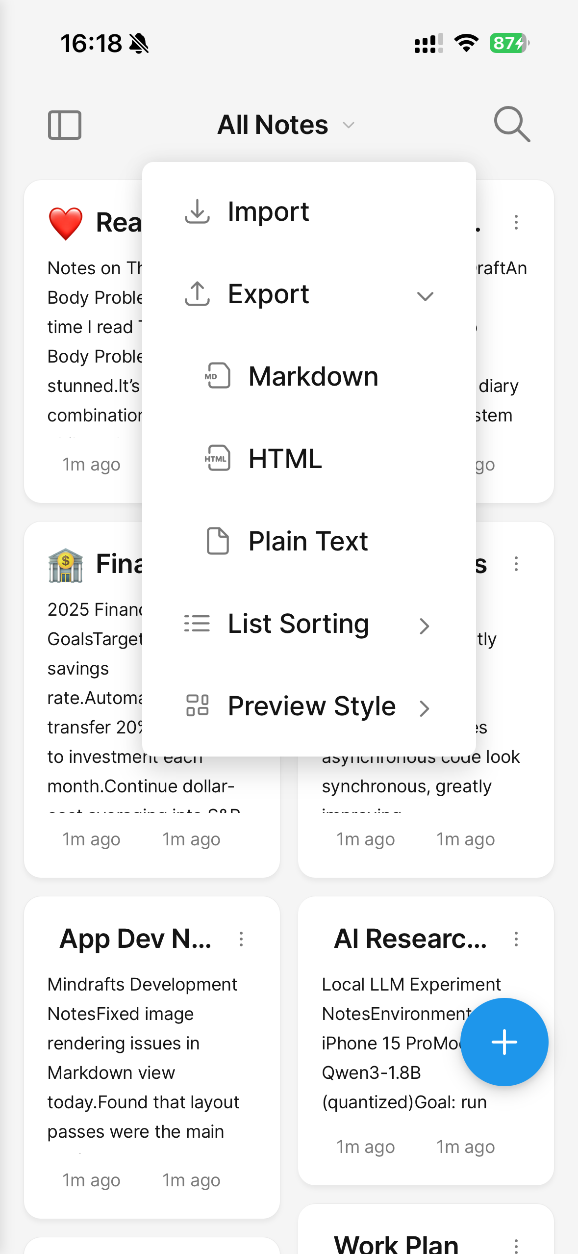 Mindrafts - Local AI notes screenshot 3