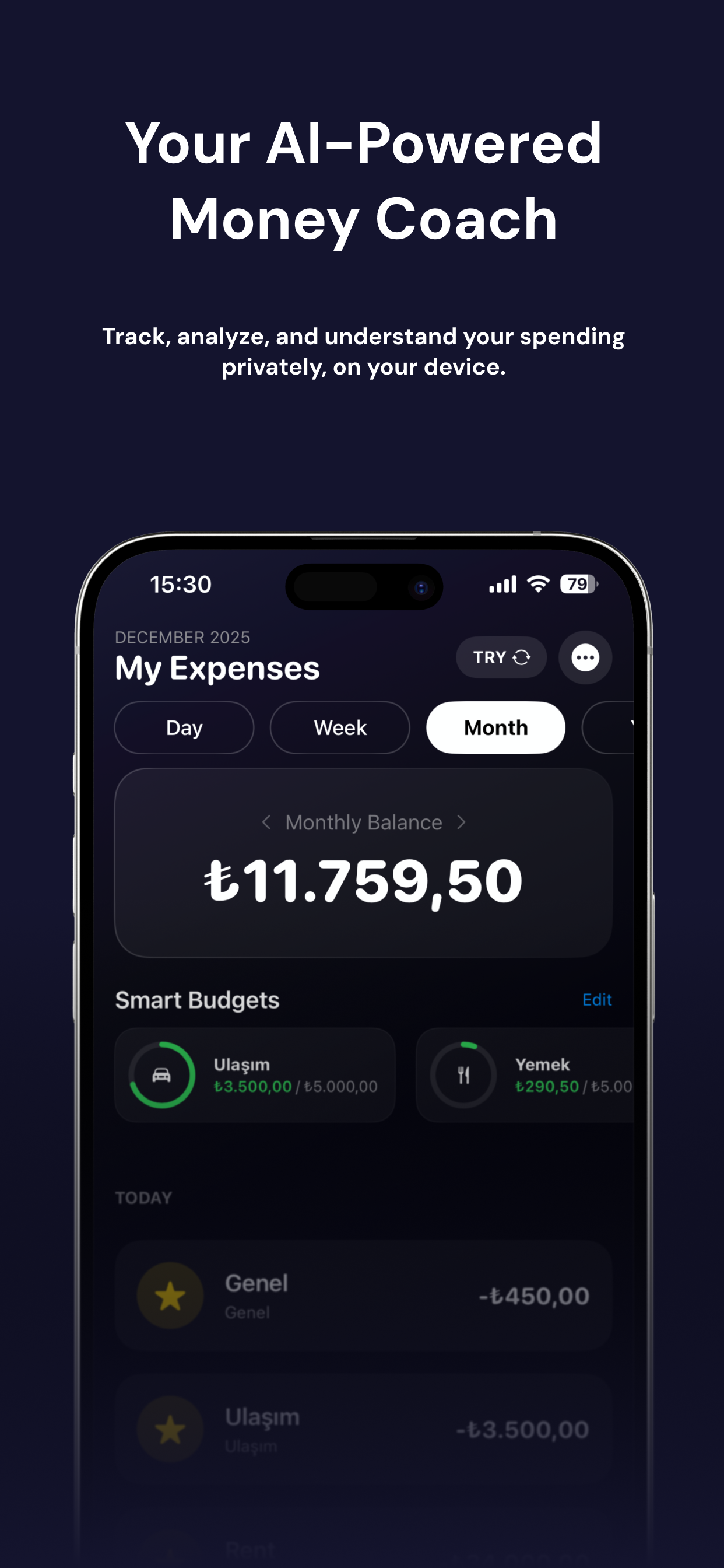 Flux: AI Expense Tracker screenshot 1