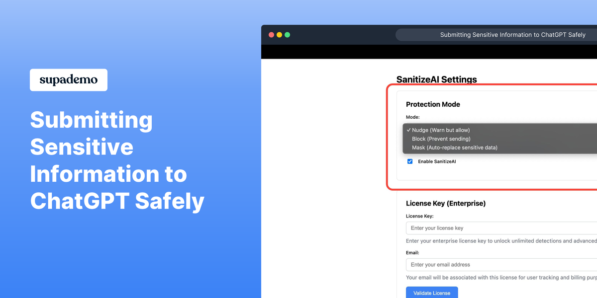 SanitizeAI screenshot 1