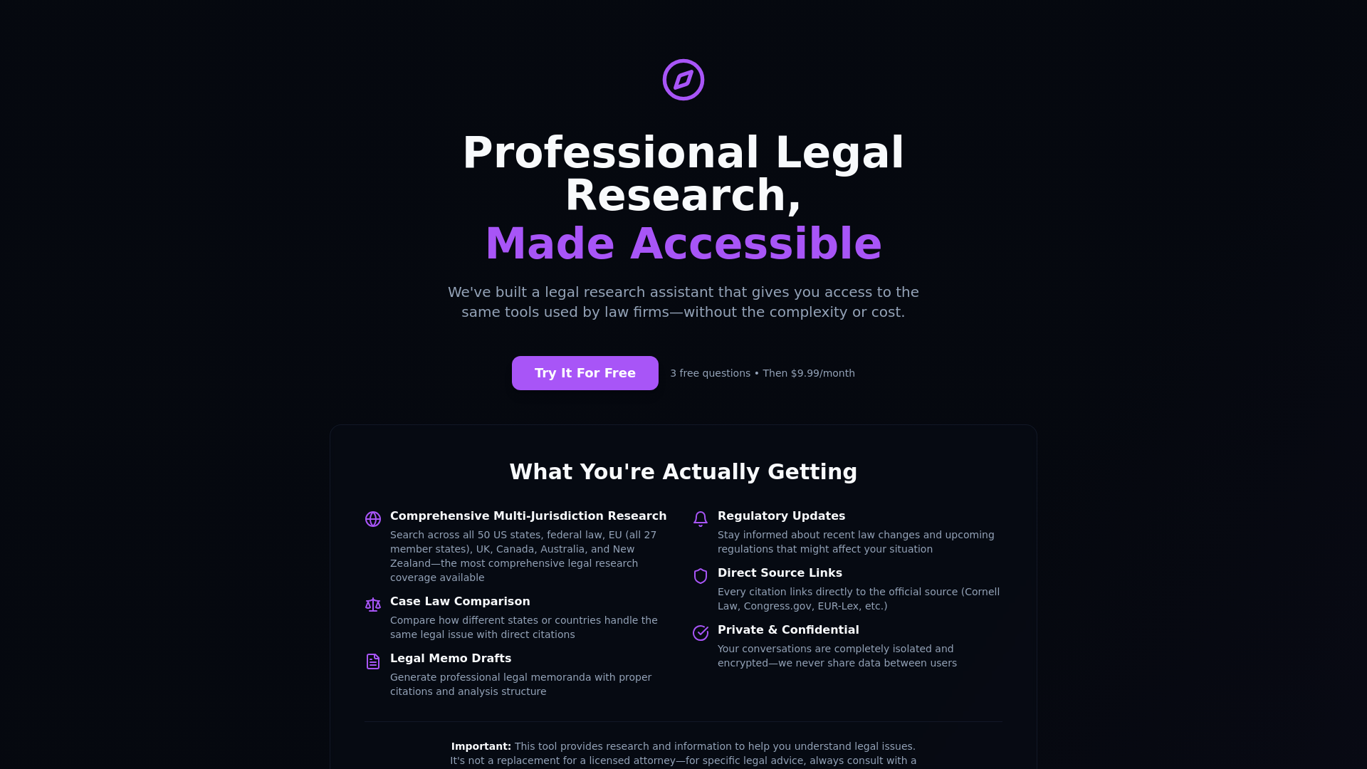 Legal Compass screenshot 1