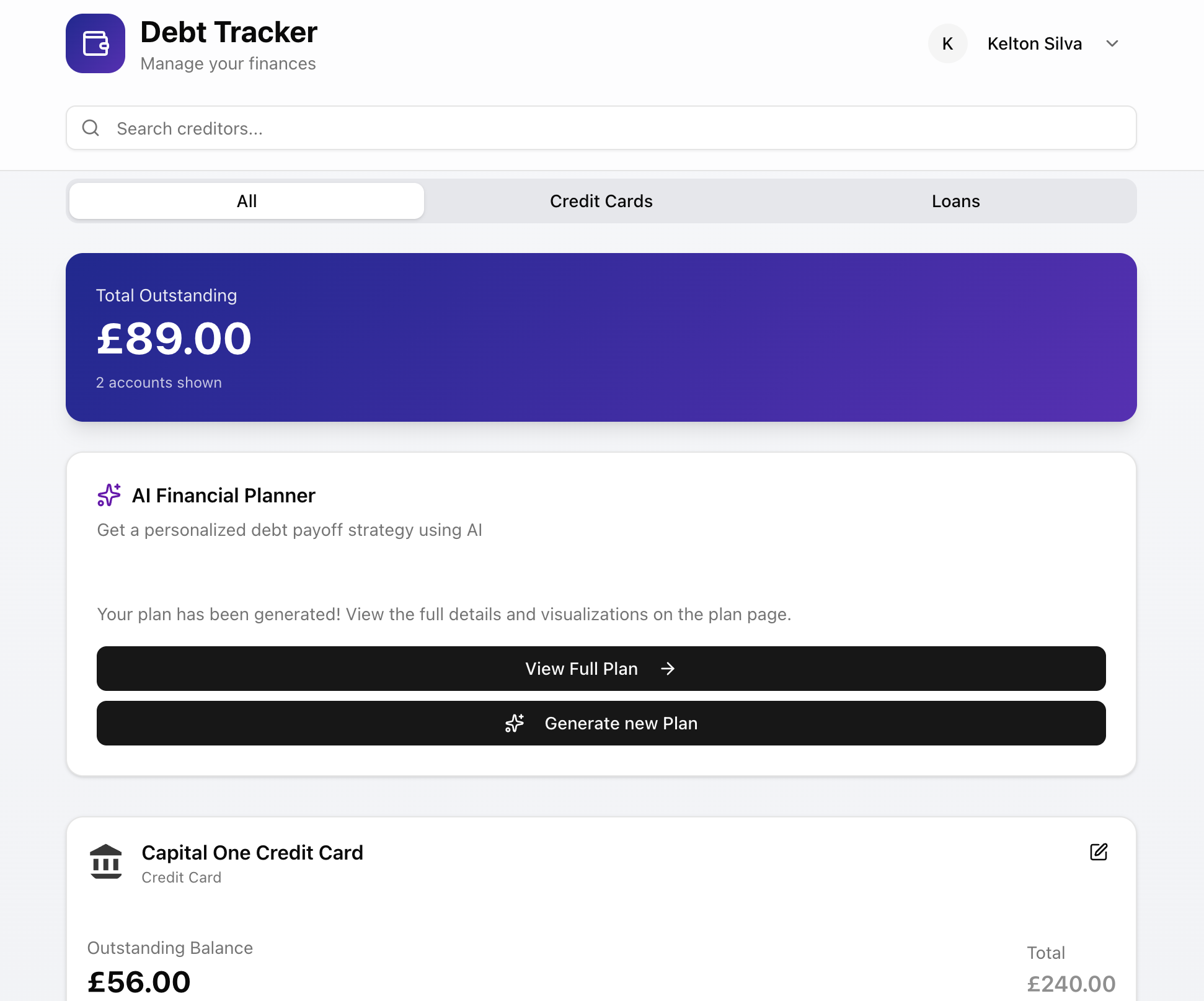 Ai Debt Tracker screenshot 2