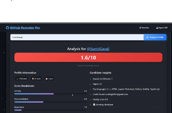 GitHub Recruiter Pro screenshot 4