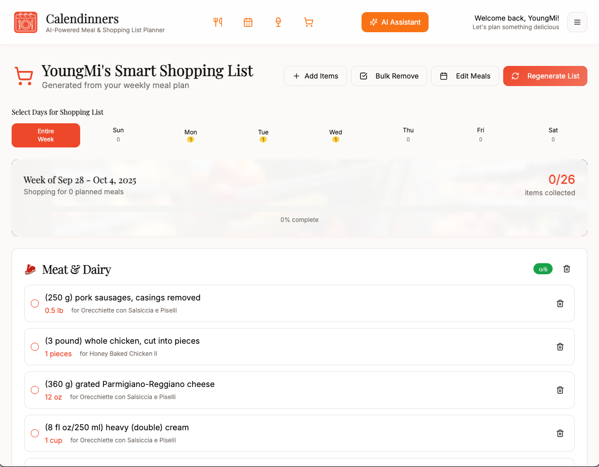 Calendinners: AI meal planning screenshot 5
