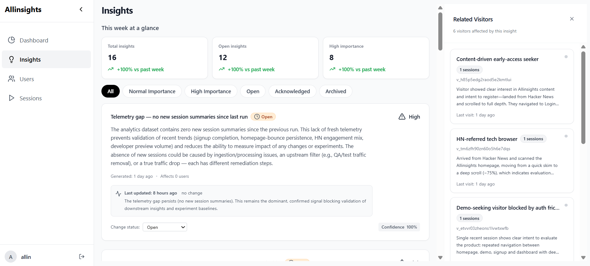 Allinsights screenshot 2