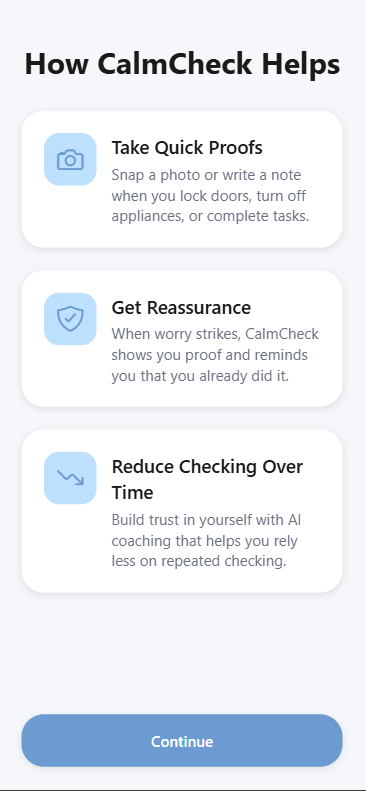 CalmCheck screenshot 1