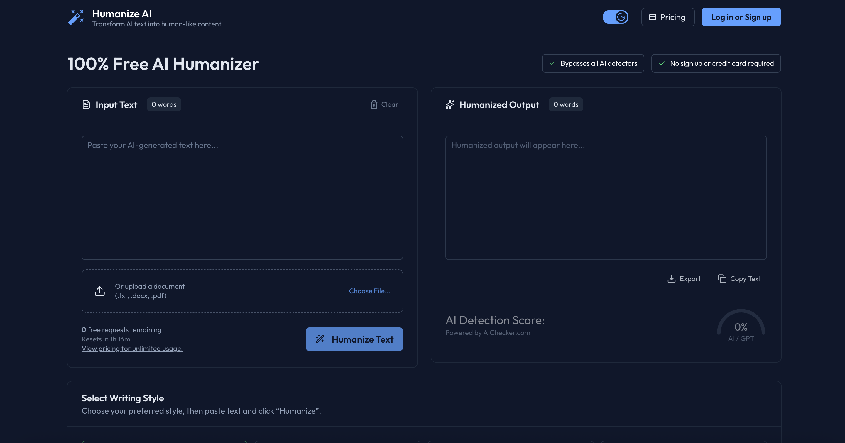 Humanize.ai screenshot 1