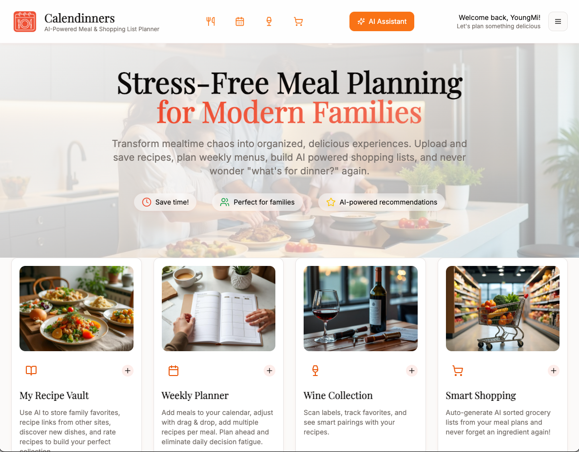 Calendinners: AI meal planning screenshot 2