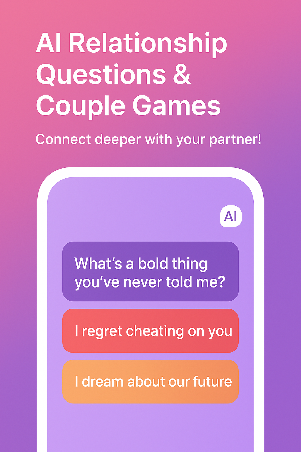 We2: AI Relationship Questions screenshot 4