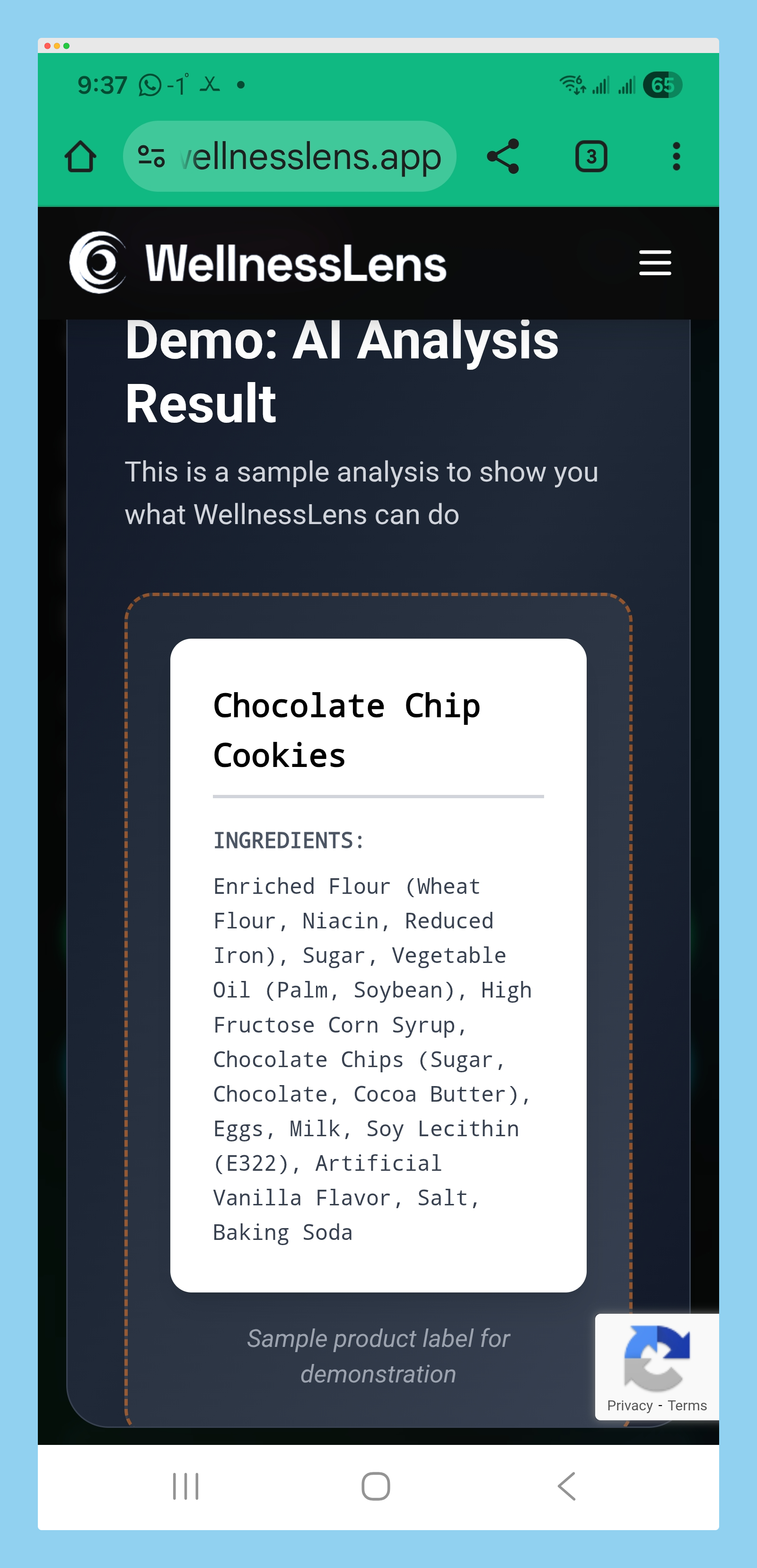 WellnessLens screenshot 2