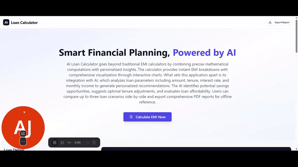 AI Loan Calculator screenshot 1