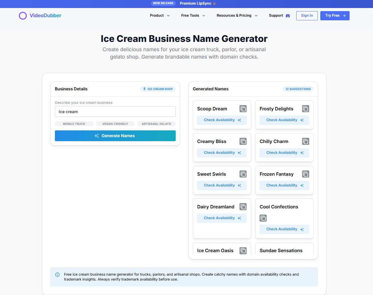 Ice Cream Business Name Generator screenshot 3