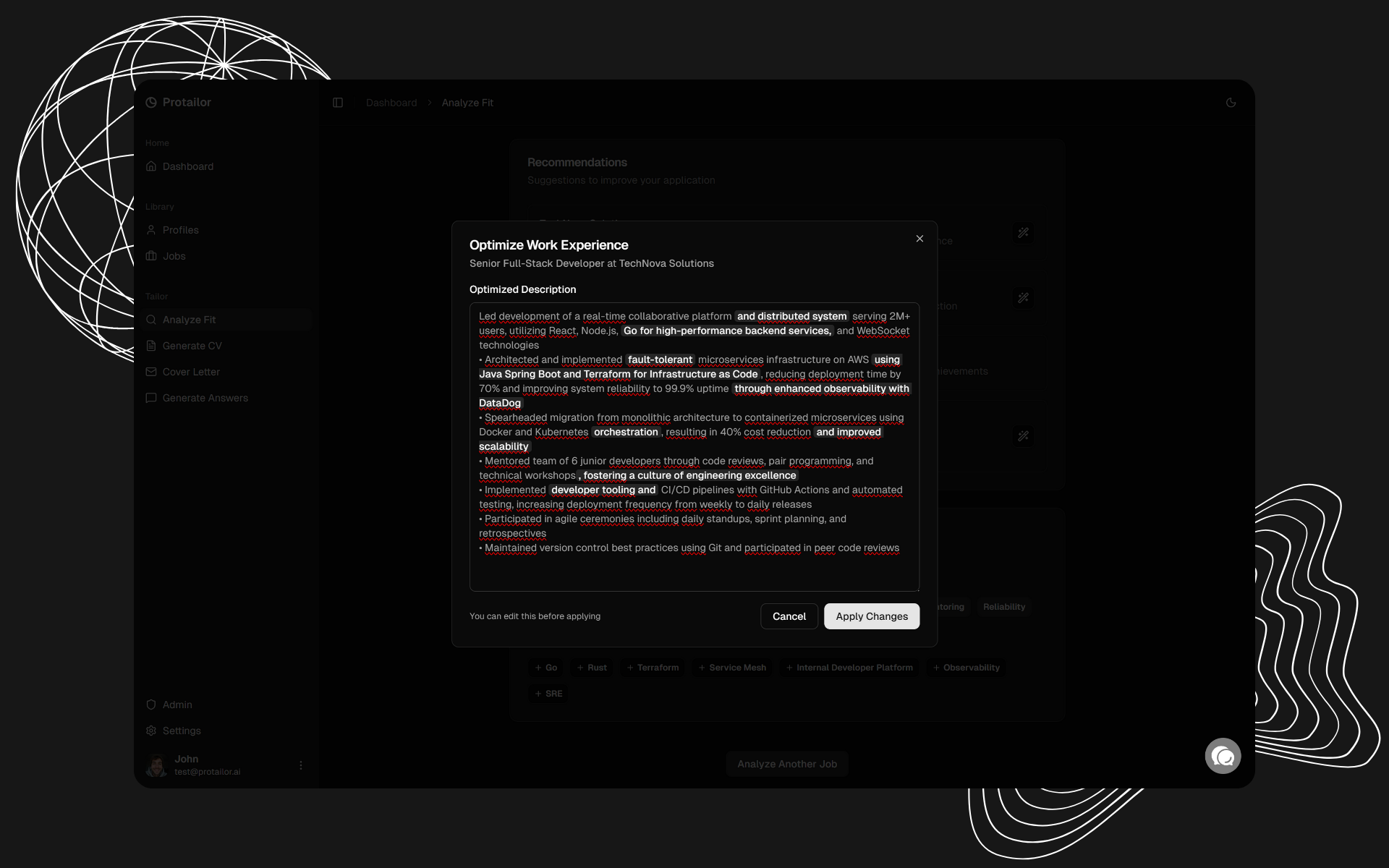 Protailor screenshot 7