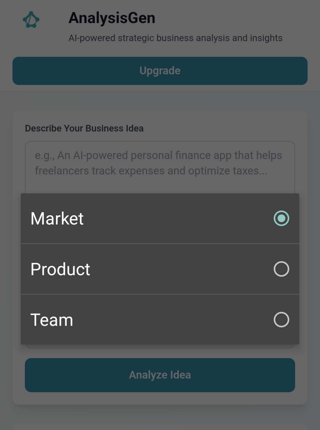 AnalysisGen screenshot 6