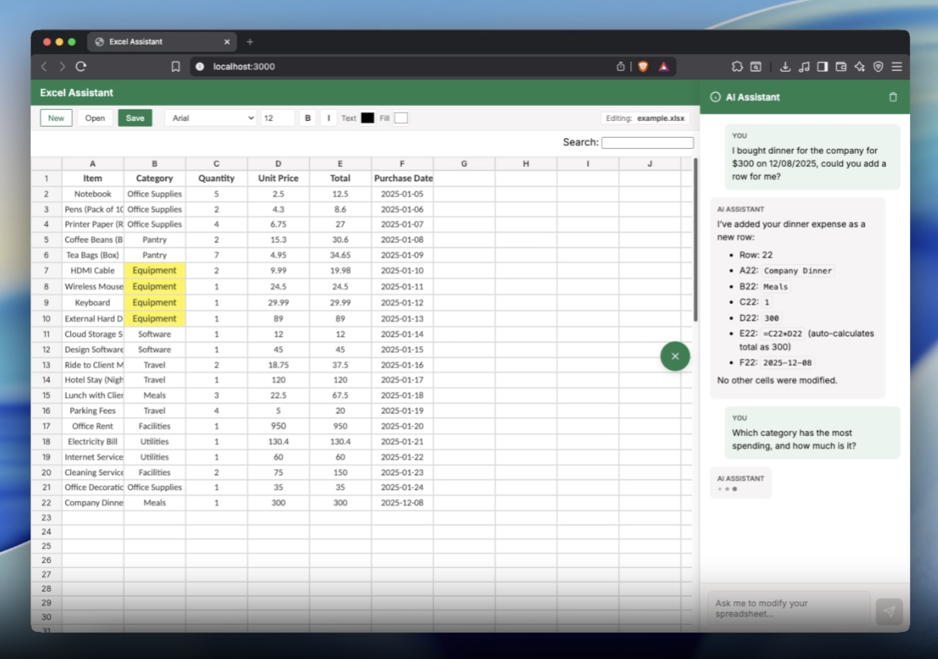 Sylvian Excel Agent screenshot 3